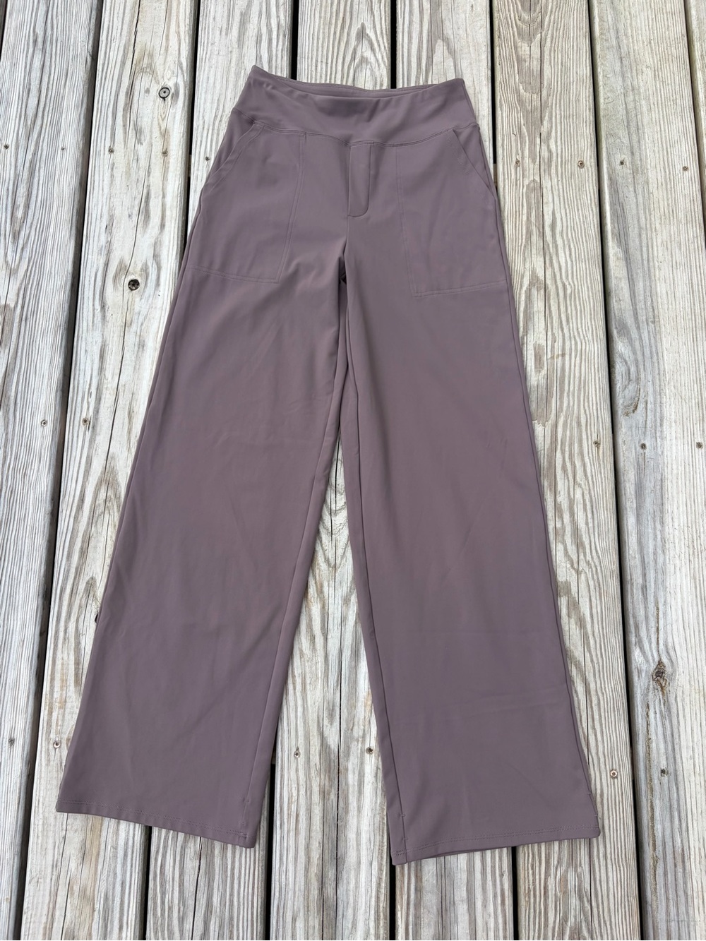 G4free Mauve Purple Wide Leg Front Pocket Stretch Athletic Pants Women’s Size S